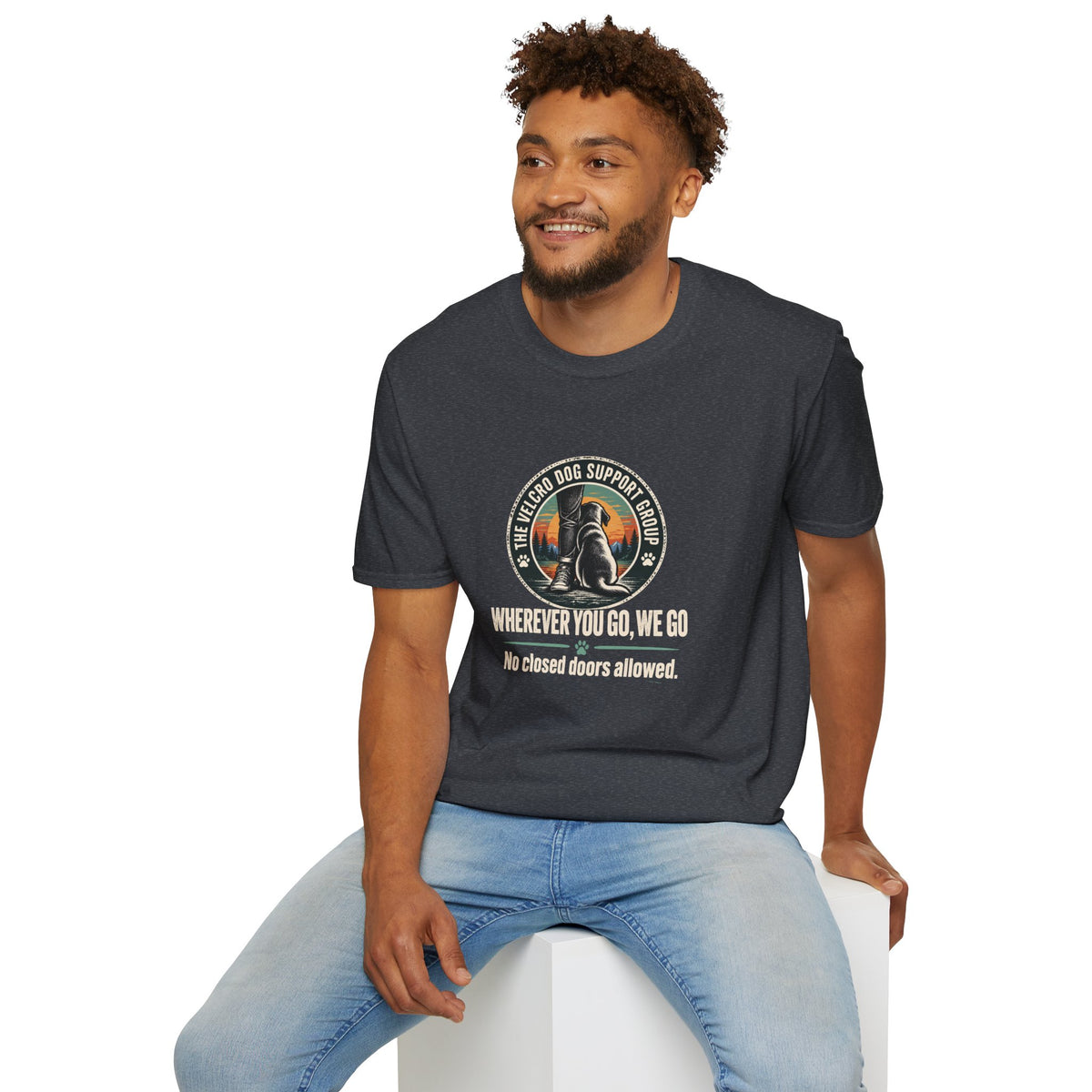 No Closed Doors Allowed Shirt – Funny Velcro Dog Lover Graphic Tee