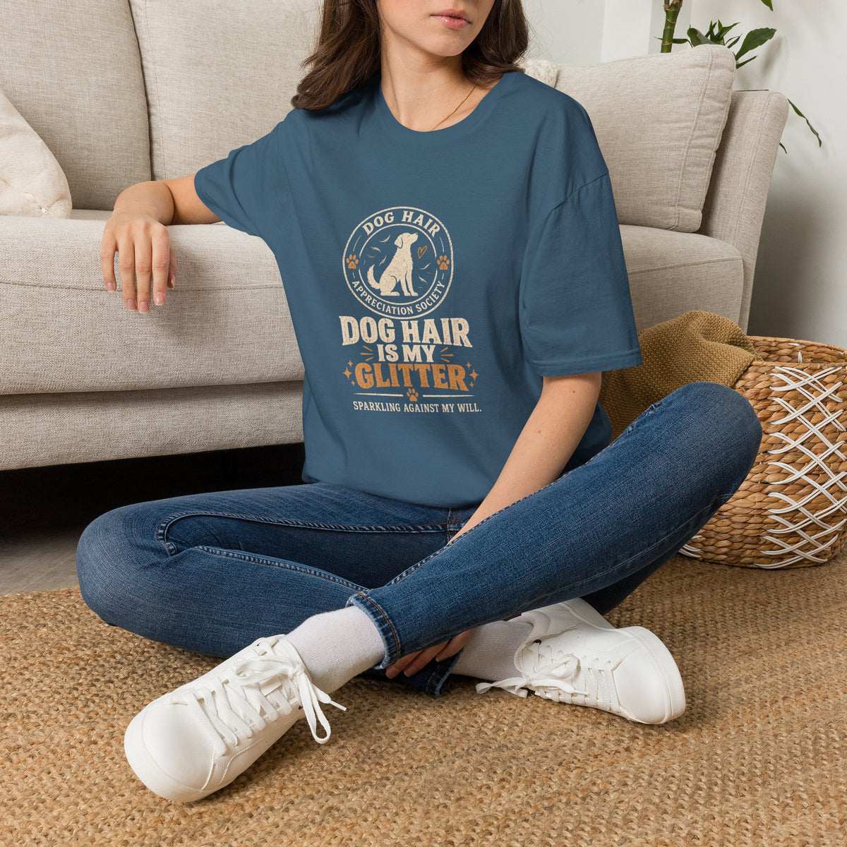 Dog Hair Is My Glitter Shirt – Funny Dog Lover Graphic Tee