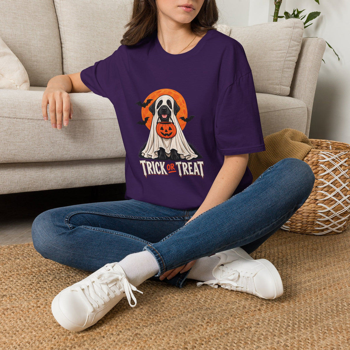 Happy Ghost Pup Halloween Shirt – Cute Ghost Dog Graphic Tee