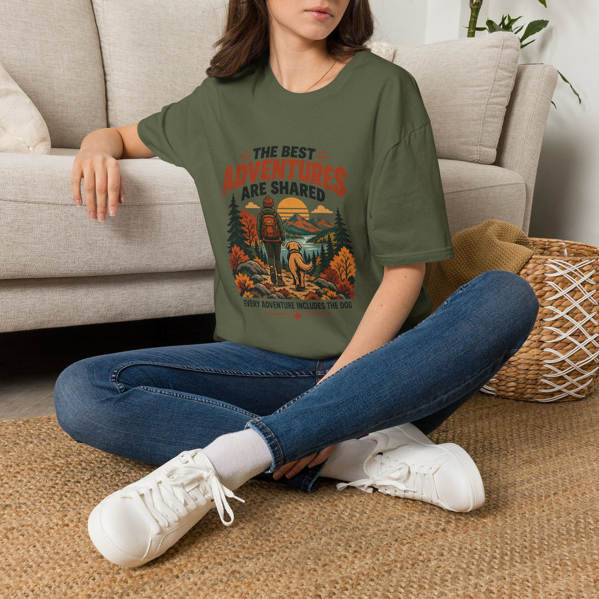 Every Adventure Includes the Dog T Shirt – Hiking & Outdoor Dog Lover Graphic Tee