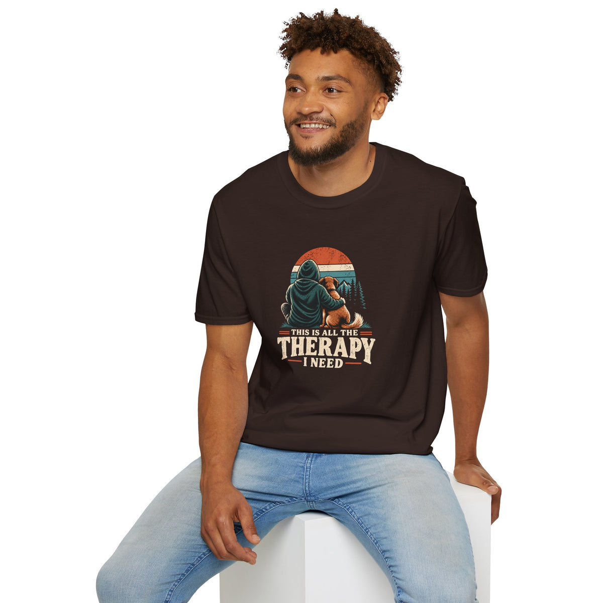 This Is All the Therapy I Need Shirt – Outdoor Dog Lover Graphic Tee