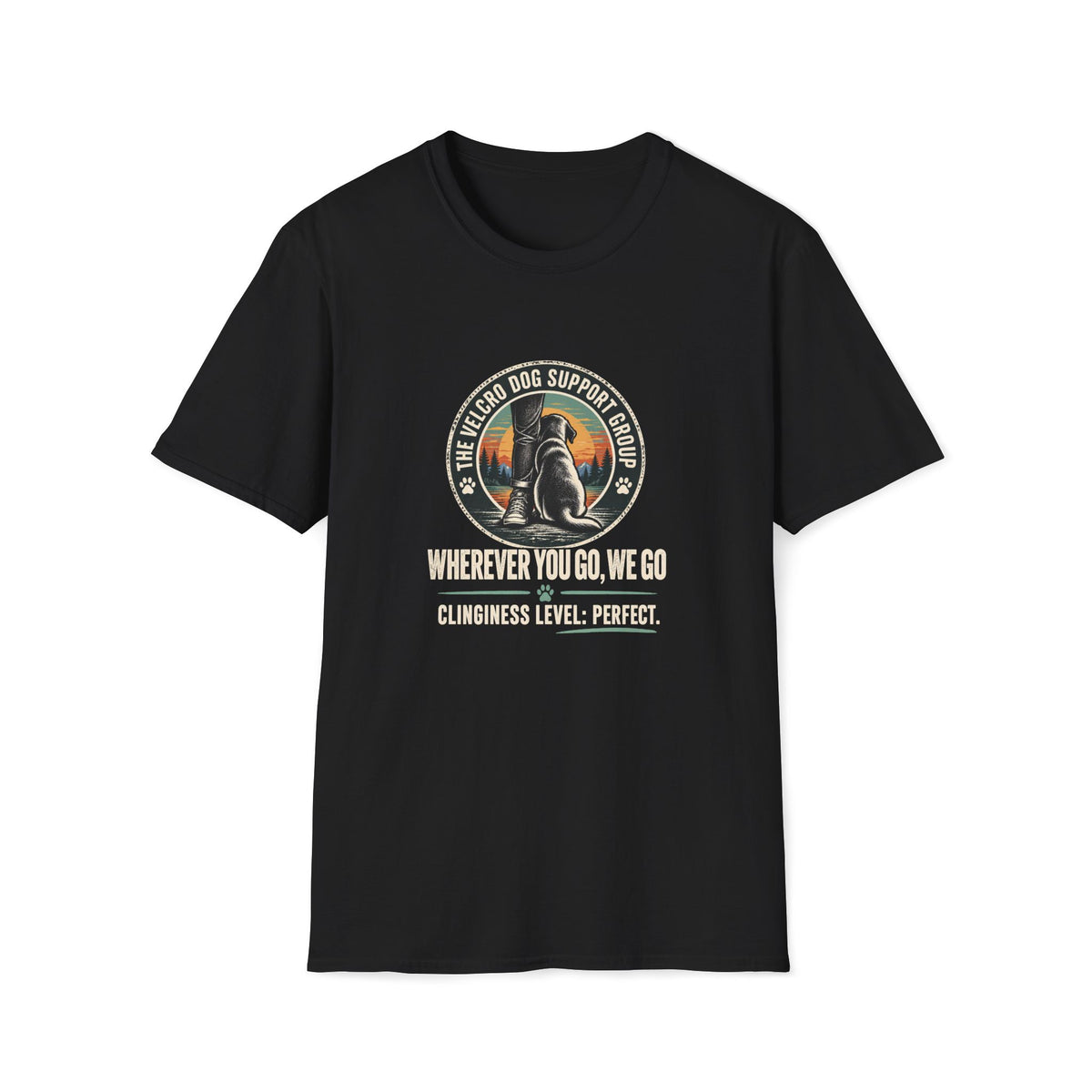 Clinginess Level: Perfect Shirt – Funny Velcro Dog Lover Graphic Tee