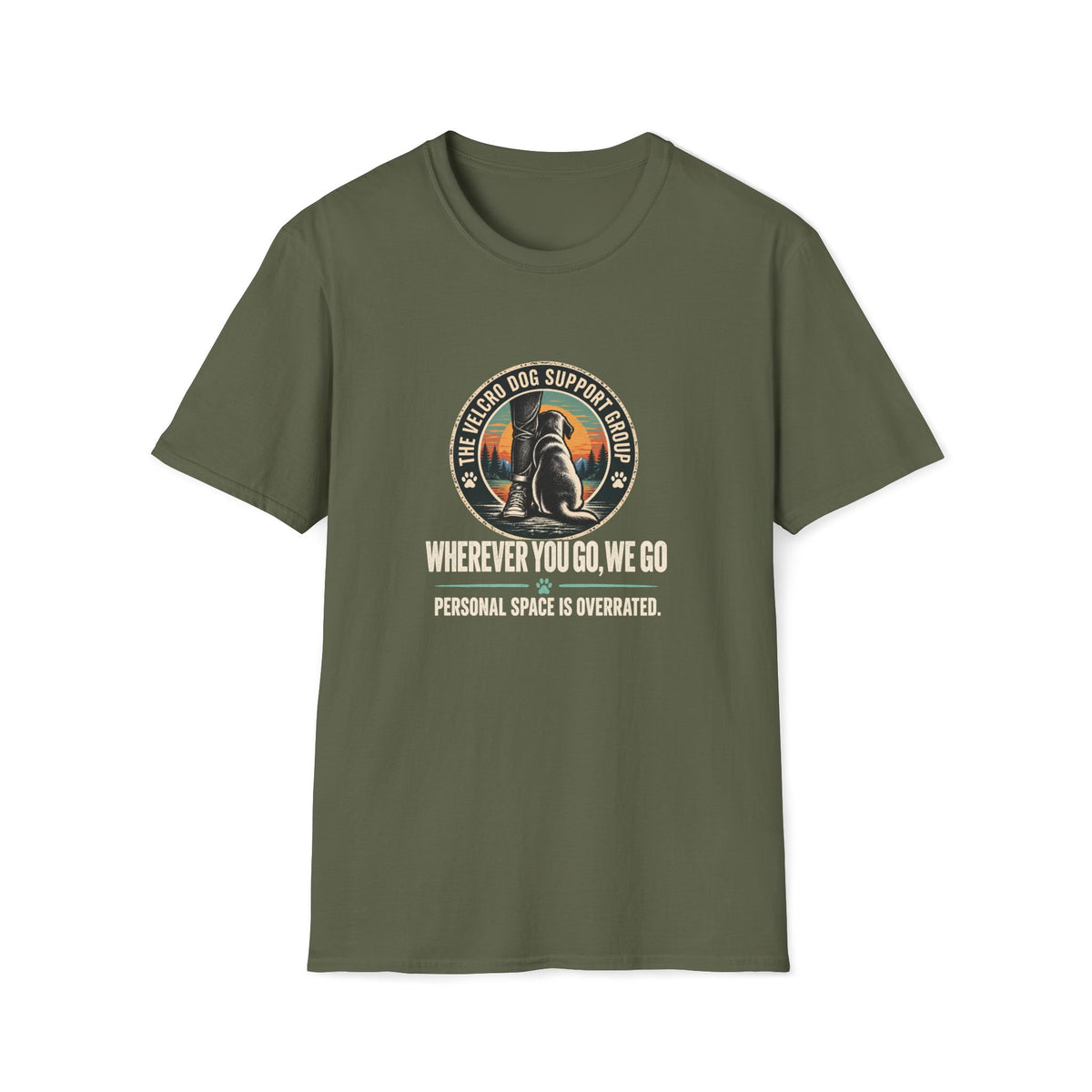 Personal Space Is Overrated Shirt – Funny Velcro Dog Graphic Tee