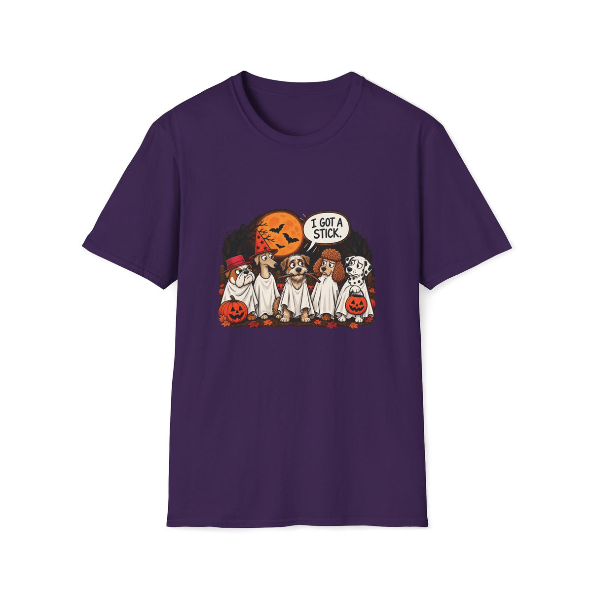 I Got a Stick Halloween Dog T- Shirt– Funny Halloween Graphic Tee