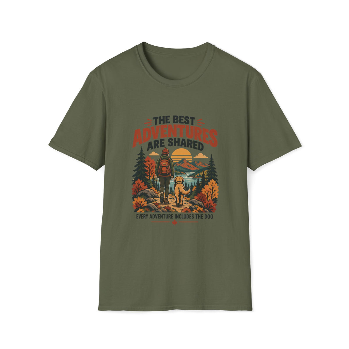 Every Adventure Includes the Dog T Shirt – Hiking & Outdoor Dog Lover Graphic Tee