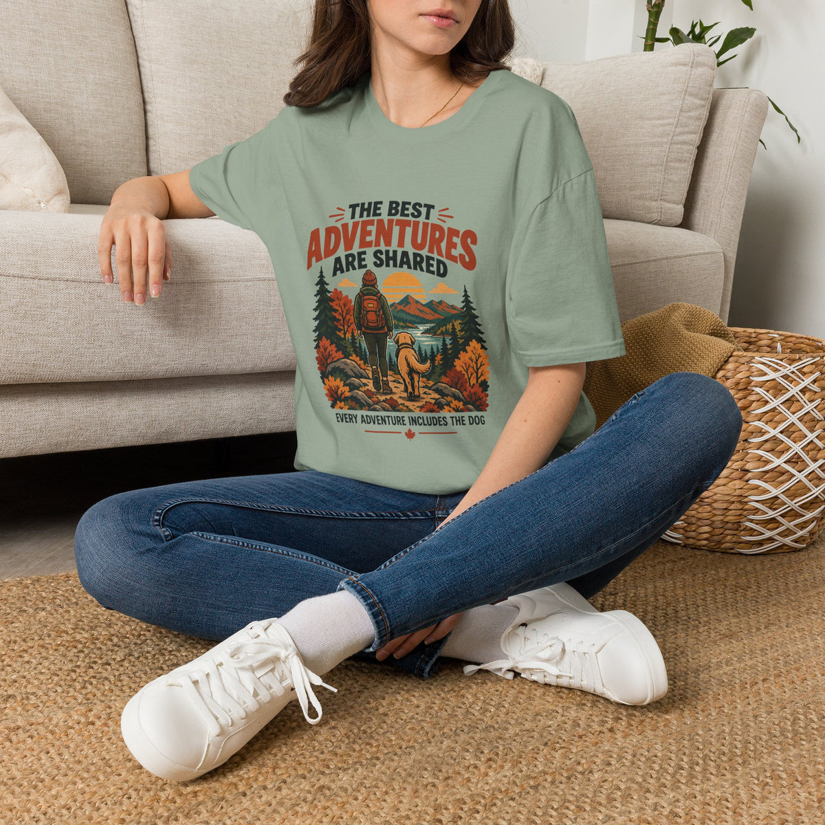 Every Adventure Includes the Dog T Shirt – Hiking & Outdoor Dog Lover Graphic Tee