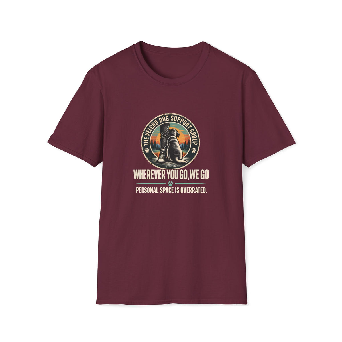 Personal Space Is Overrated Shirt – Funny Velcro Dog Graphic Tee