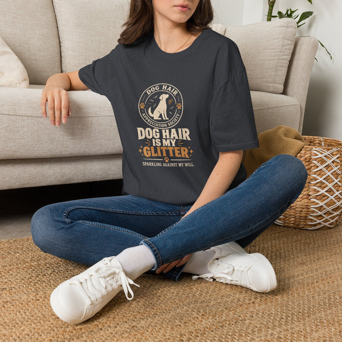Dog Hair Is My Glitter Shirt – Funny Dog Lover Graphic Tee