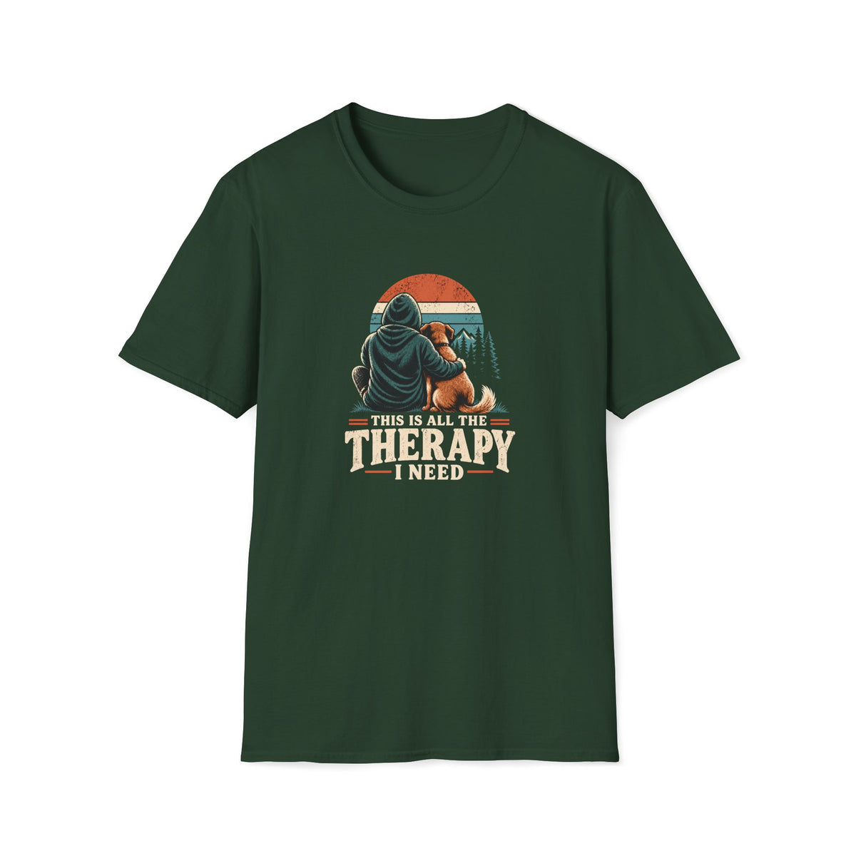 This Is All the Therapy I Need Shirt – Outdoor Dog Lover Graphic Tee