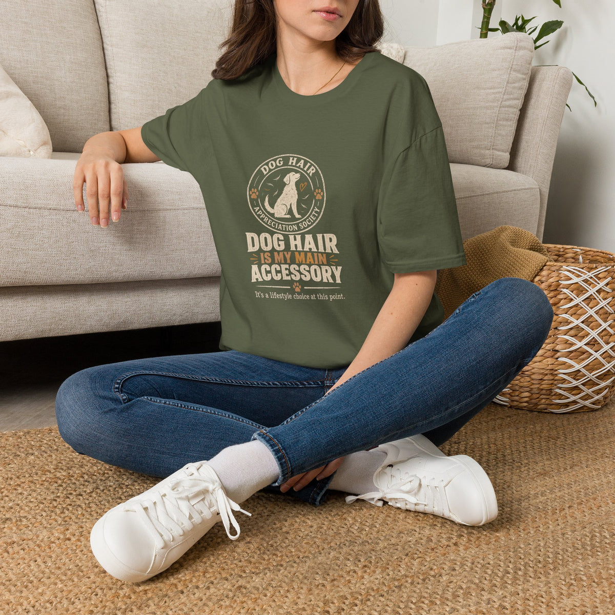 Dog Hair Is My Main Accessory– Funny Dog Lover Graphic Tee