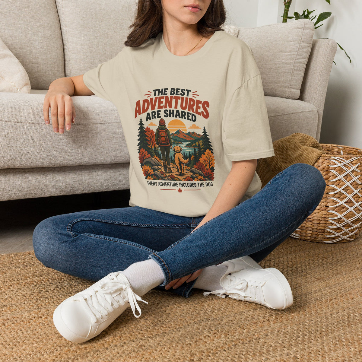 Every Adventure Includes the Dog T Shirt – Hiking & Outdoor Dog Lover Graphic Tee