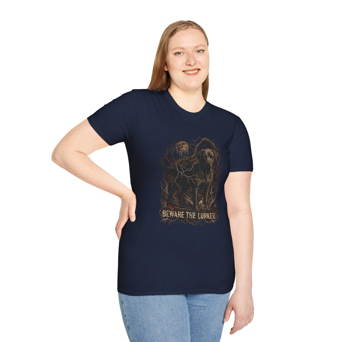 Beware the Lurker Halloween Dog T- Shirt– Haunting Halloween Graphic Tee