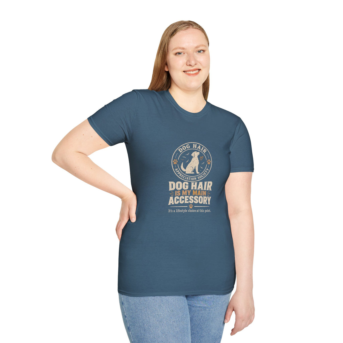 Dog Hair Is My Main Accessory– Funny Dog Lover Graphic Tee
