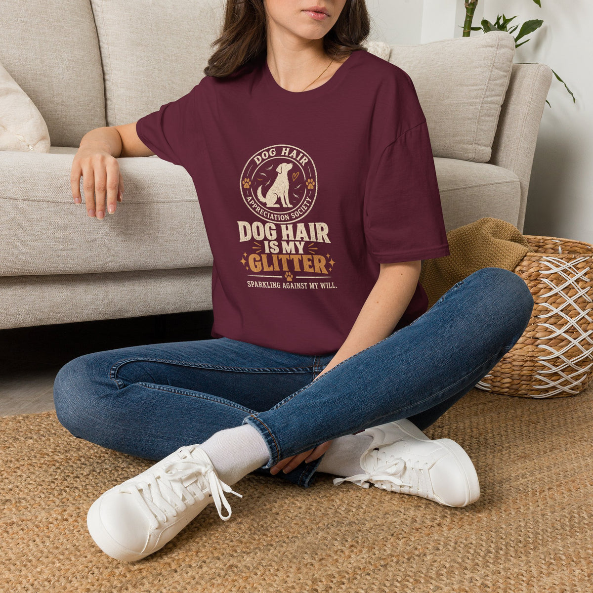 Dog Hair Is My Glitter Shirt – Funny Dog Lover Graphic Tee