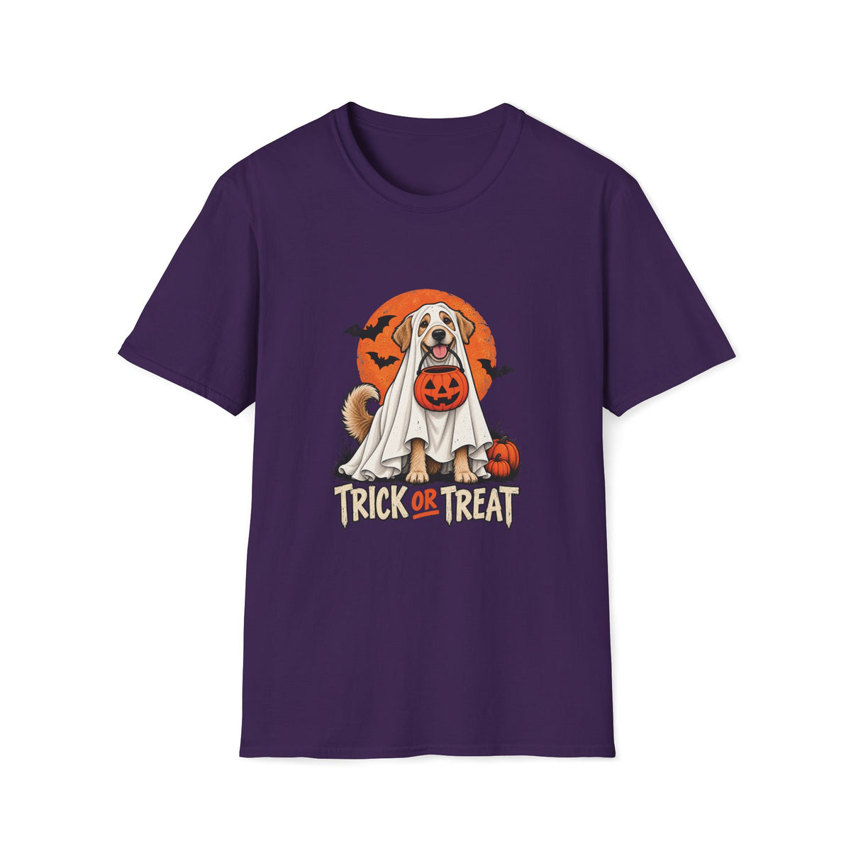 Ghost Dog Trick or Treat Halloween Shirt    – Cute Ghost Dog Graphic Tee