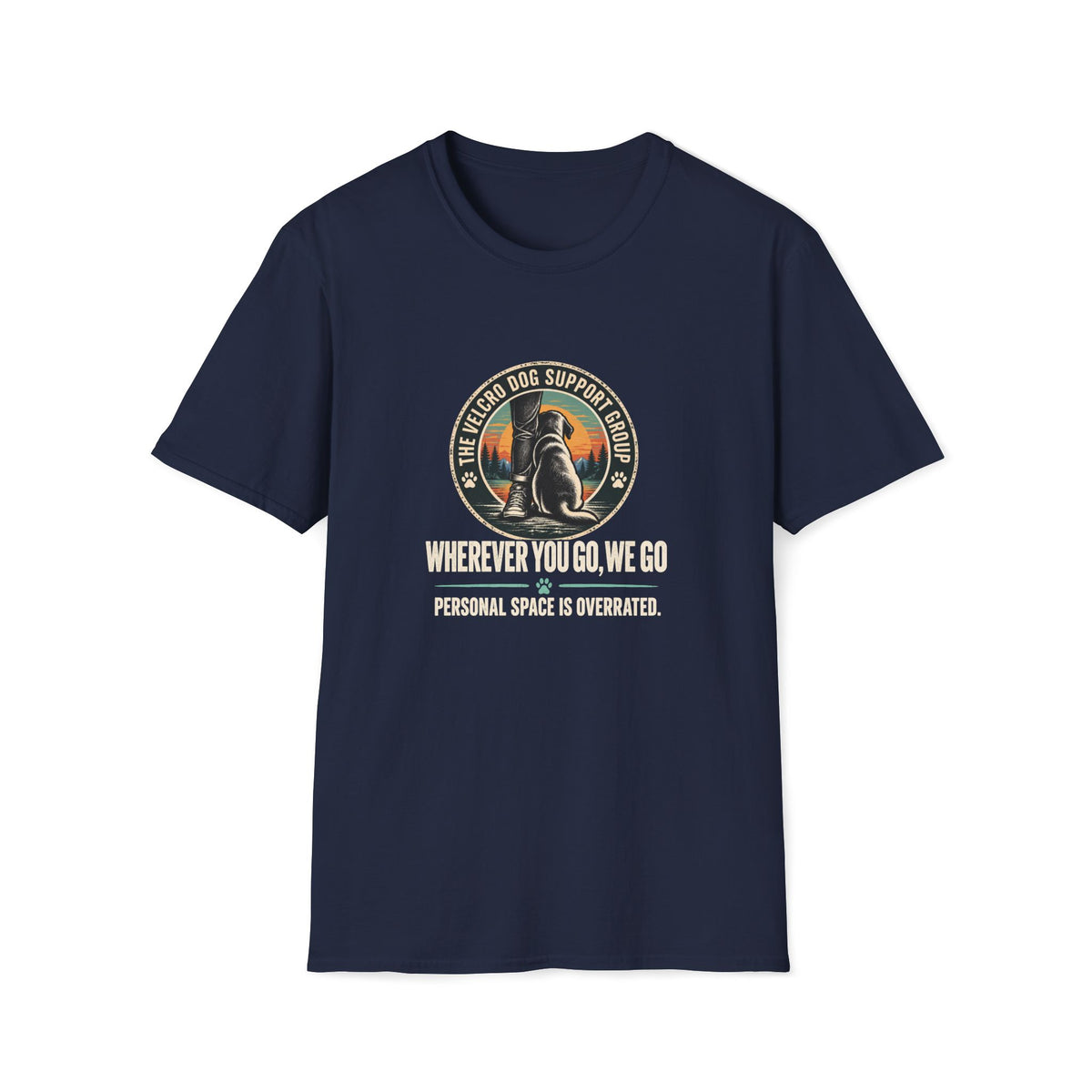 Personal Space Is Overrated Shirt – Funny Velcro Dog Graphic Tee