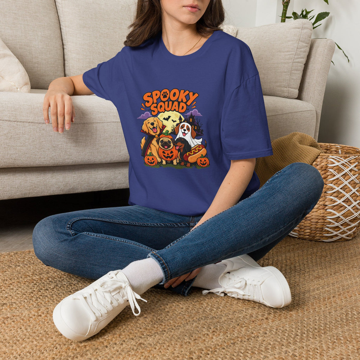 Spooky Squad Halloween Dog T Shirt – Funny Halloween Graphic Tee