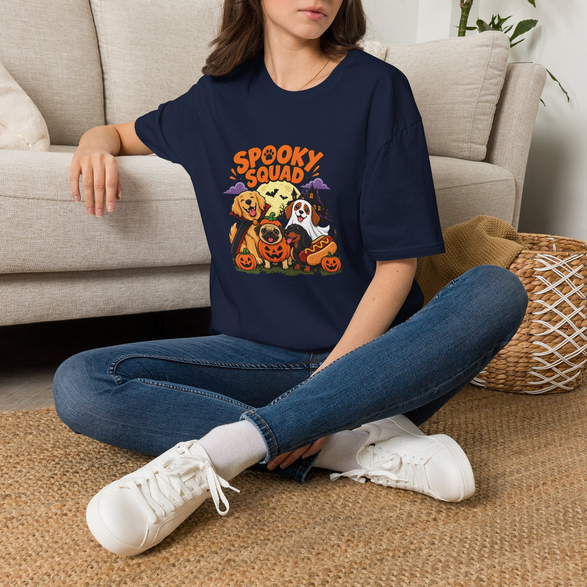 Spooky Squad Halloween Dog T Shirt – Funny Halloween Graphic Tee