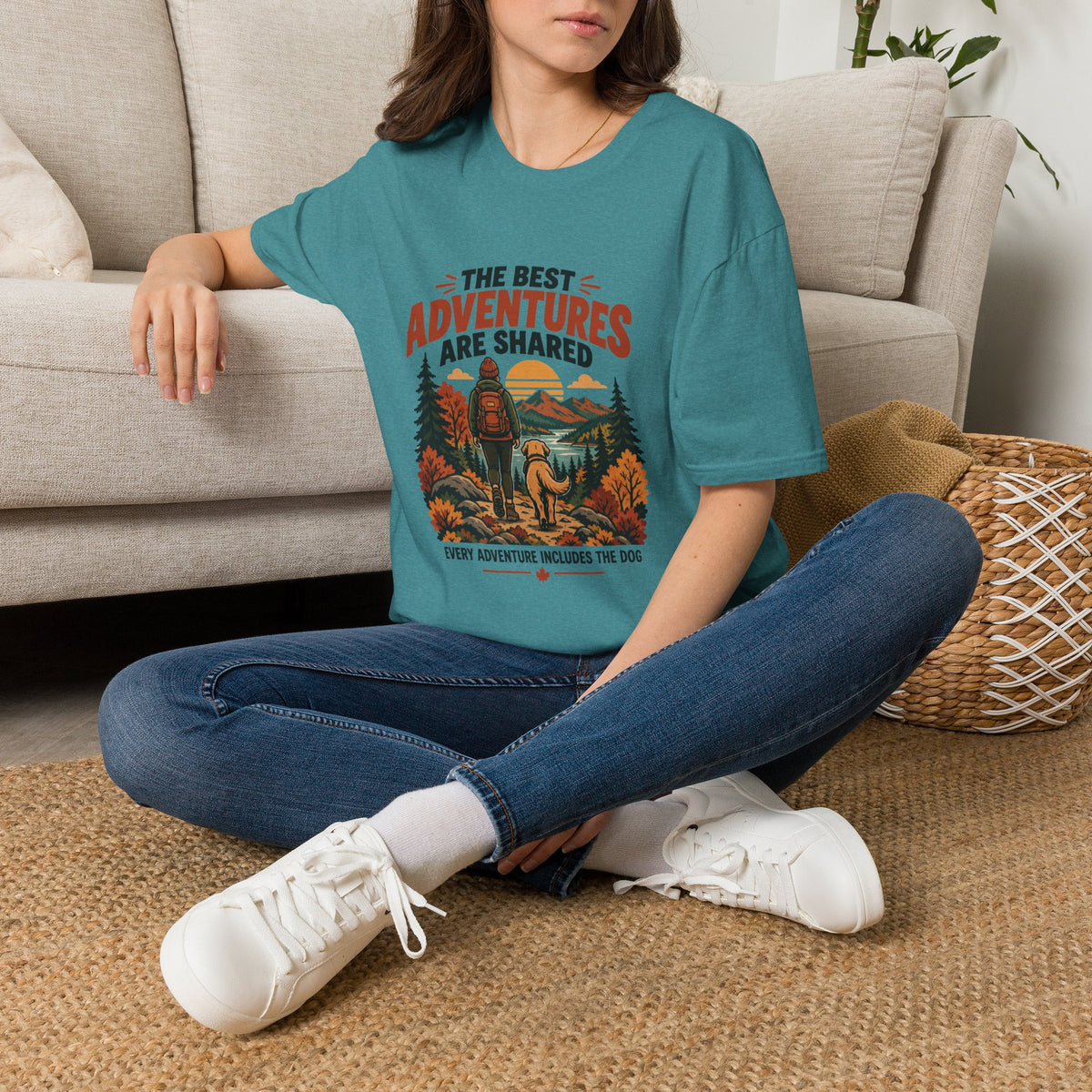 Every Adventure Includes the Dog T Shirt – Hiking & Outdoor Dog Lover Graphic Tee