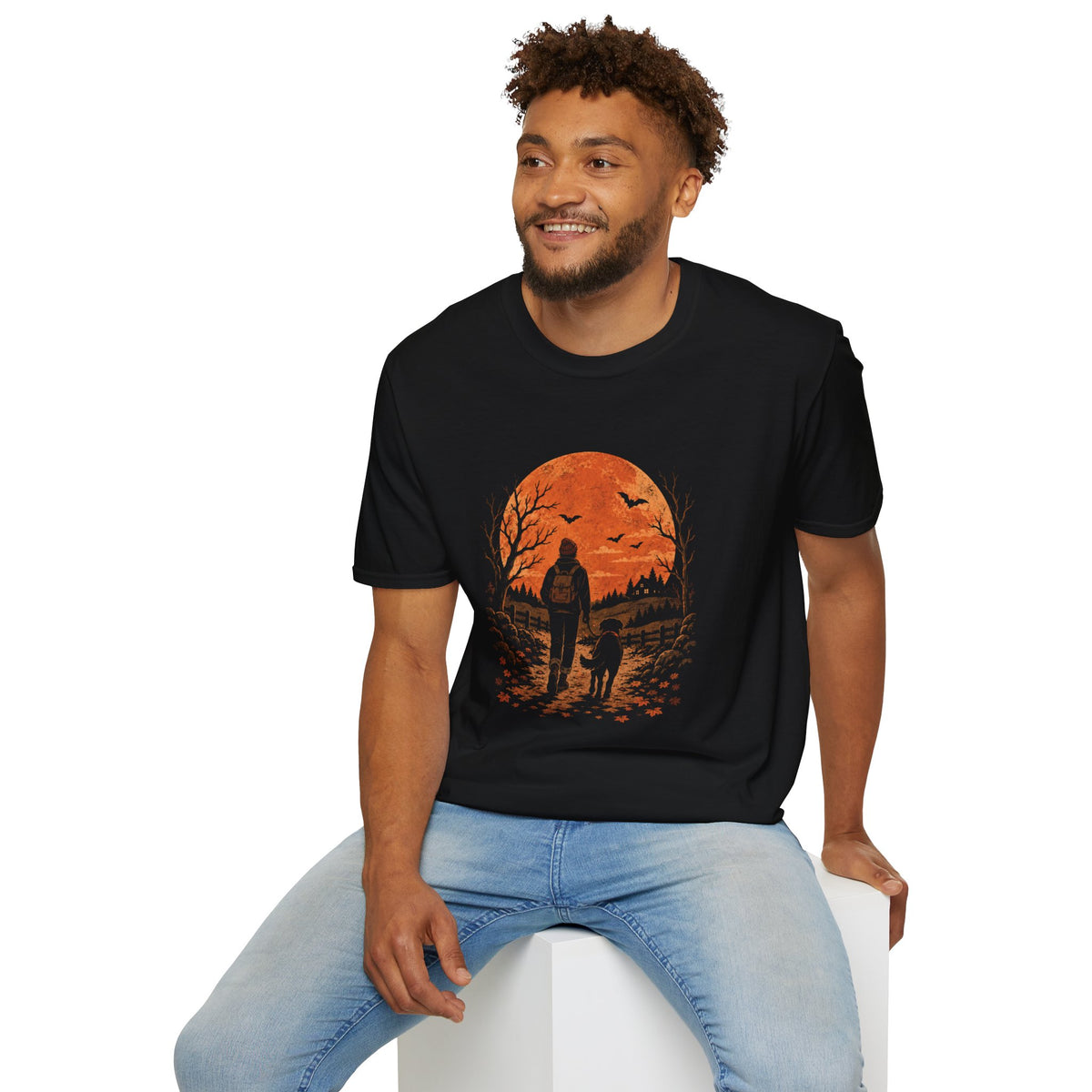 Autumn Adventures With My Dog Shirt – Fall Outdoor Dog Lover Graphic Tee