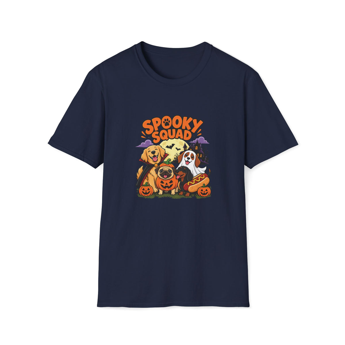 Spooky Squad Halloween Dog T Shirt – Funny Halloween Graphic Tee