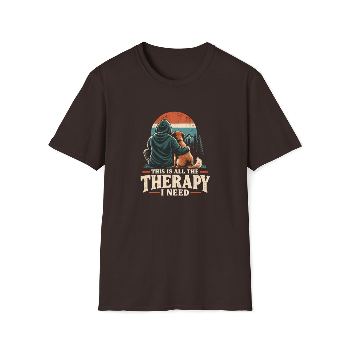 This Is All the Therapy I Need Shirt – Outdoor Dog Lover Graphic Tee