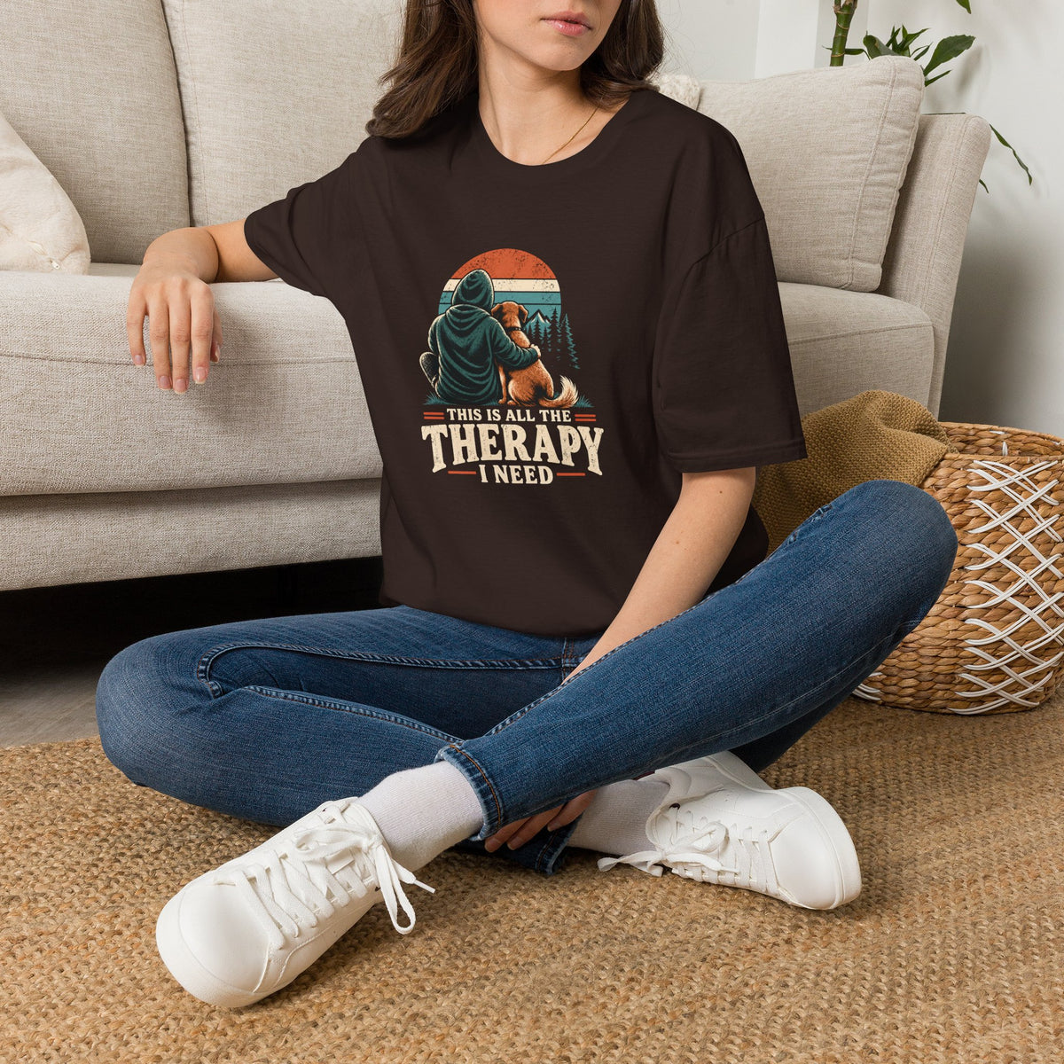This Is All the Therapy I Need Shirt – Outdoor Dog Lover Graphic Tee