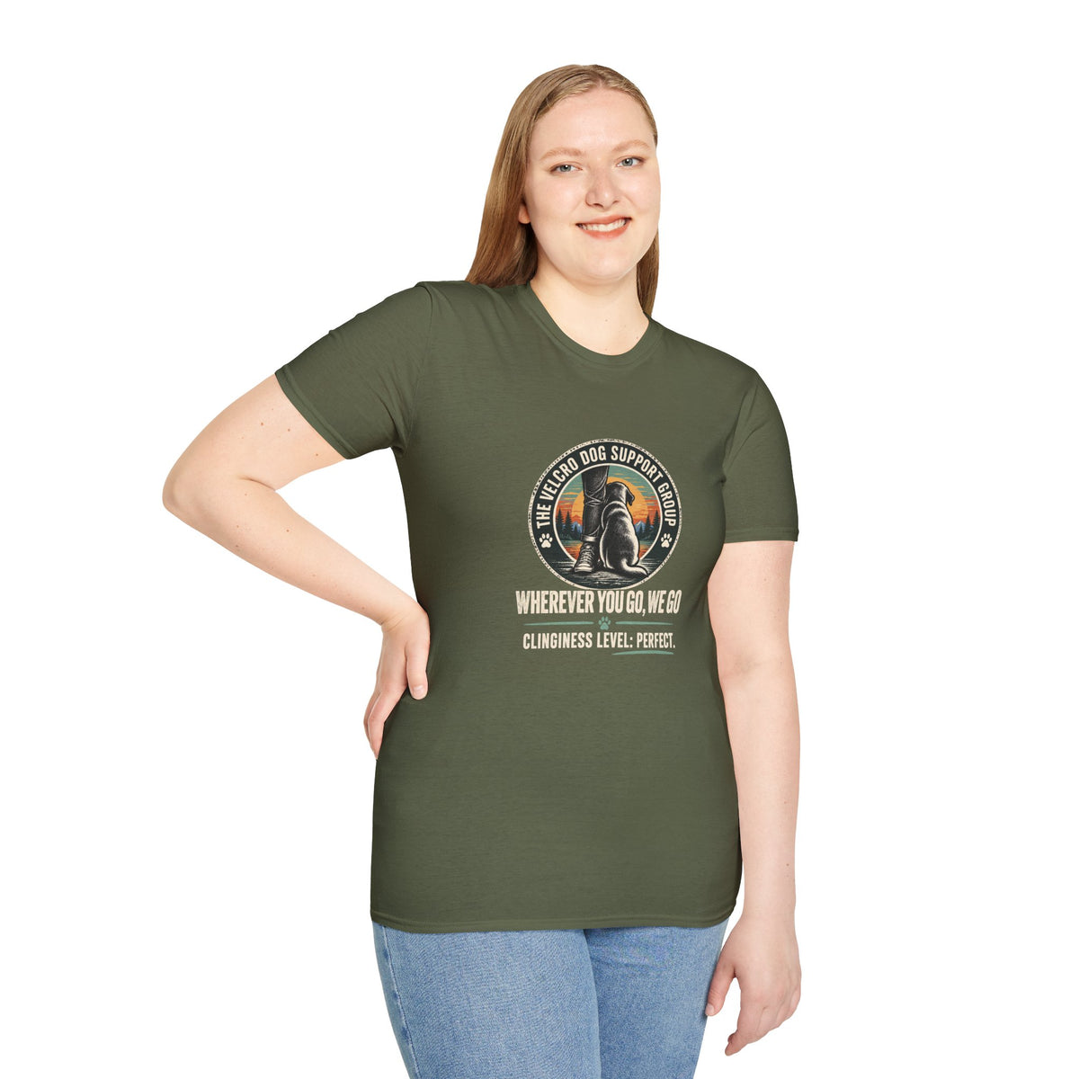 Clinginess Level: Perfect Shirt – Funny Velcro Dog Lover Graphic Tee