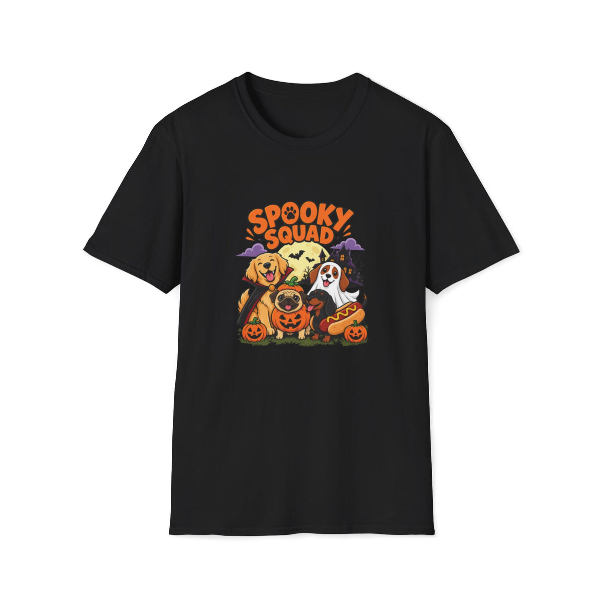Spooky Squad Halloween Dog T Shirt – Funny Halloween Graphic Tee