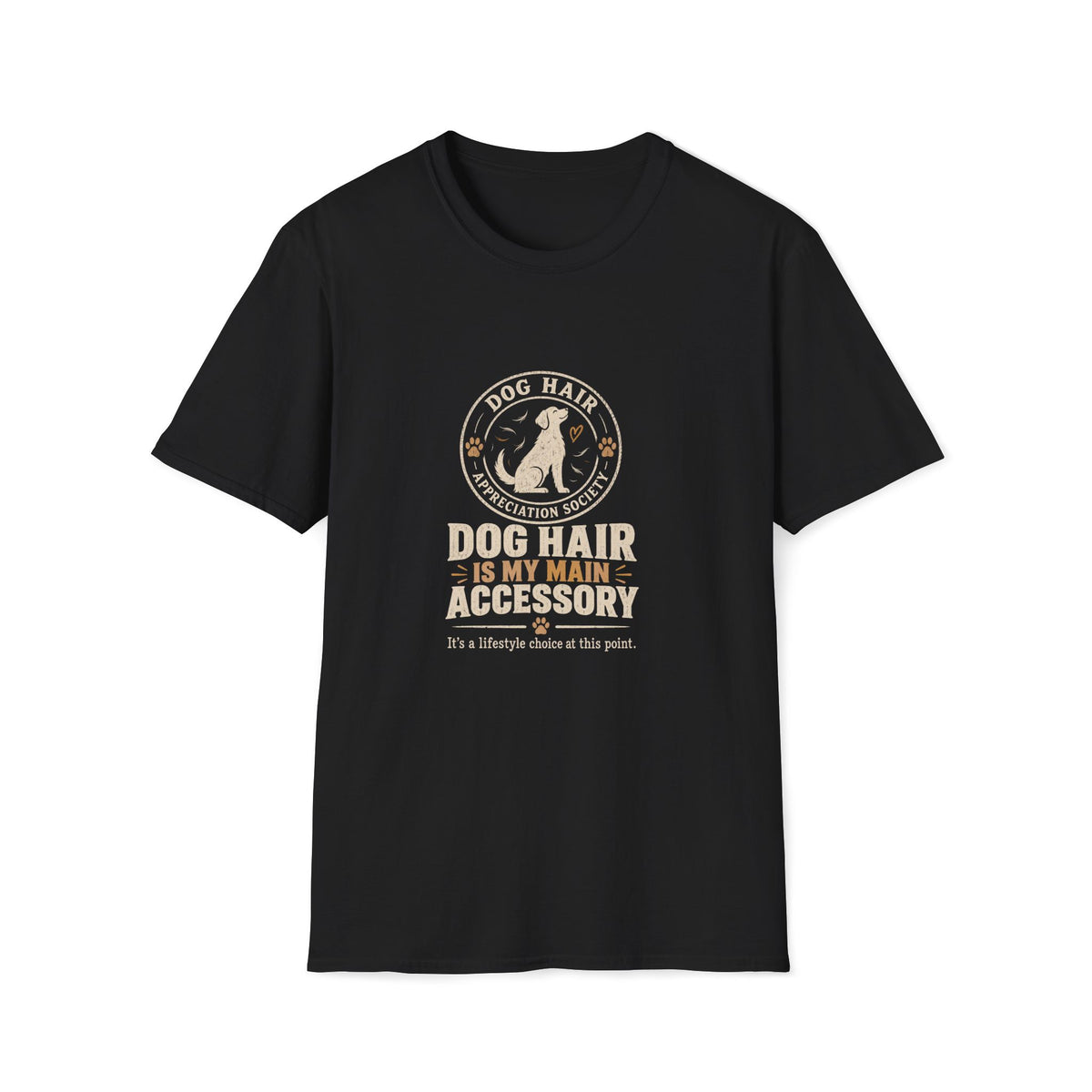 Dog Hair Is My Main Accessory– Funny Dog Lover Graphic Tee