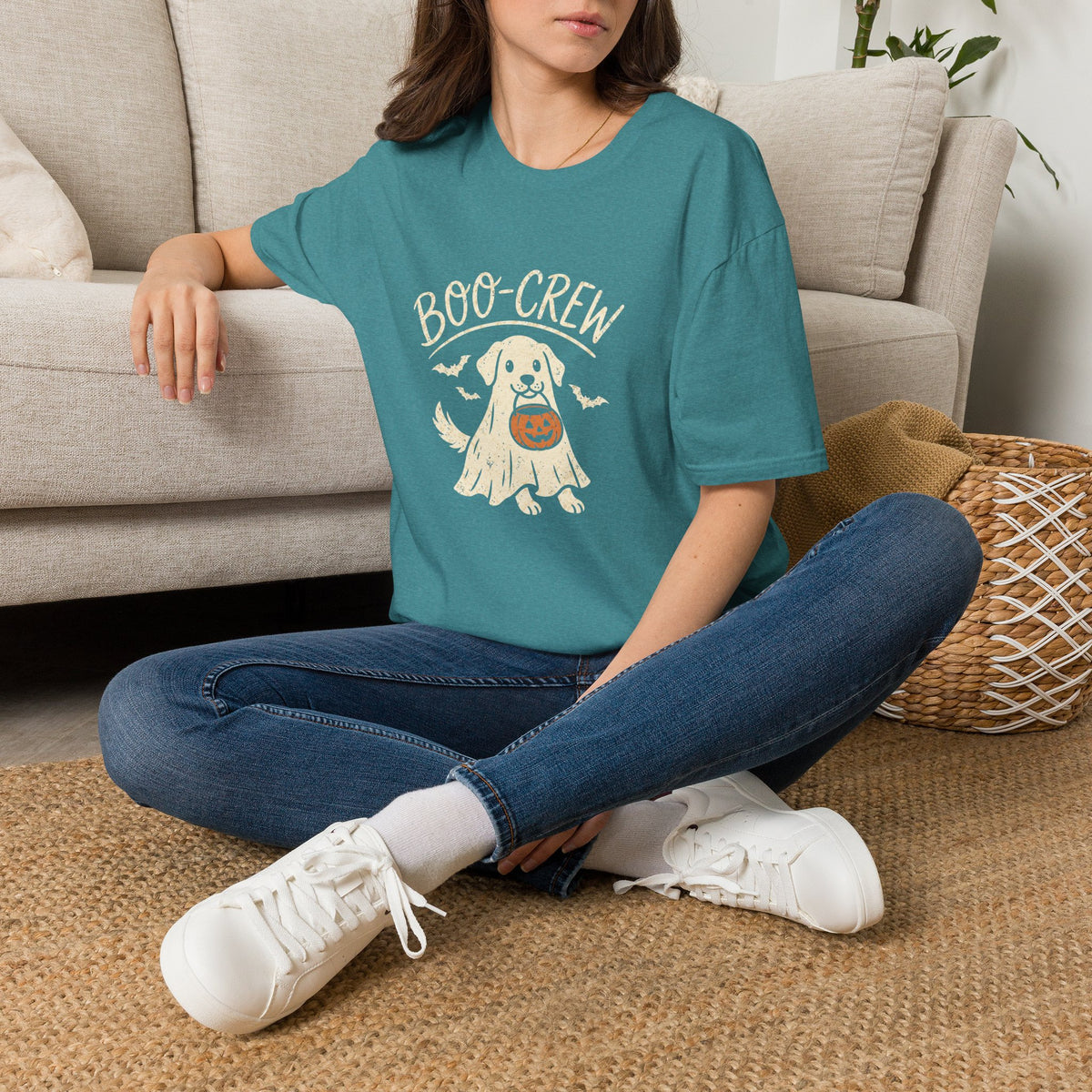 Boo Crew Halloween Dog Shirt – Funny Ghost Dog Graphic Tee