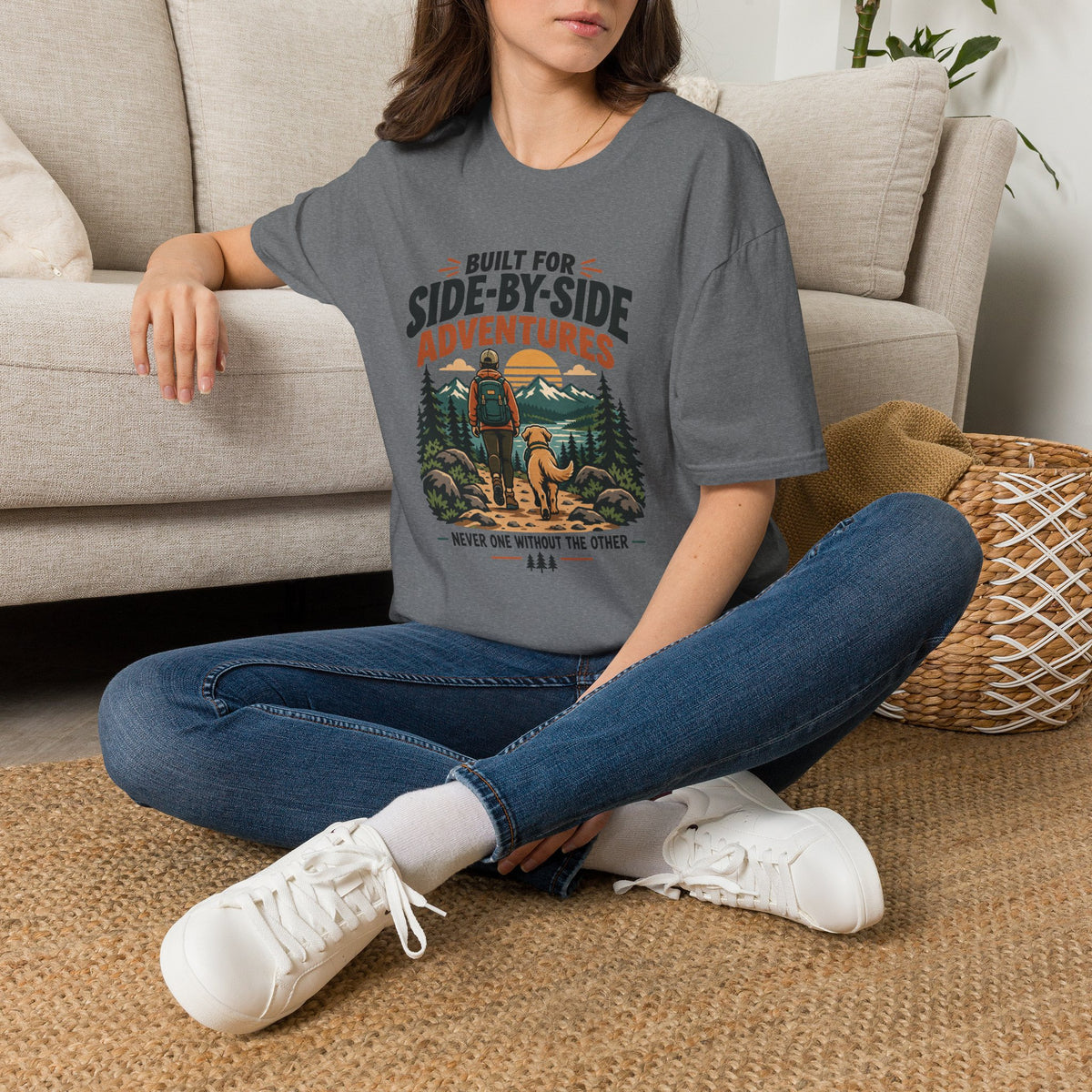 Build for Side- by Side Adventures– Hiking & Outdoor Dog Lover Graphic Tee