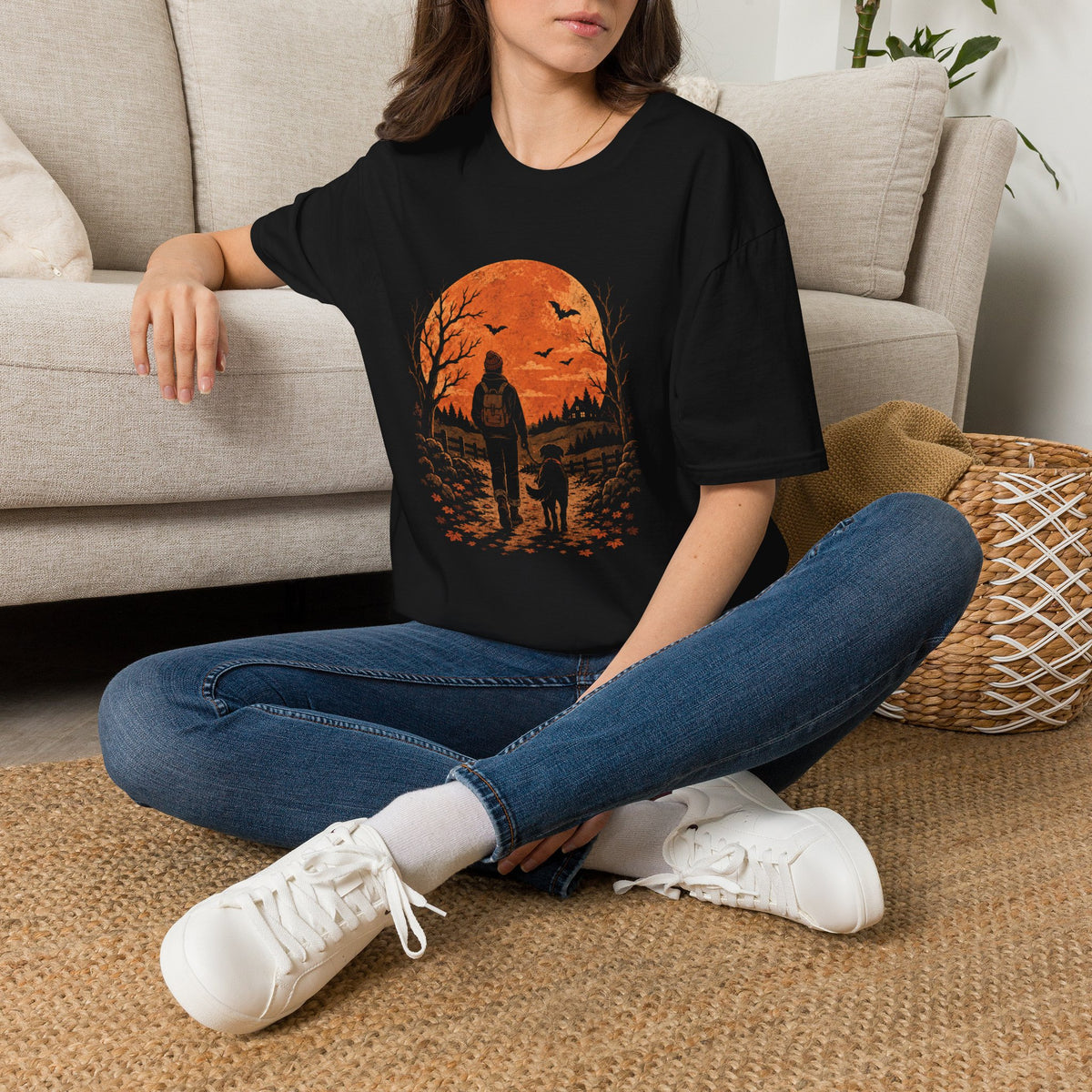 Autumn Adventures With My Dog Shirt – Fall Outdoor Dog Lover Graphic Tee