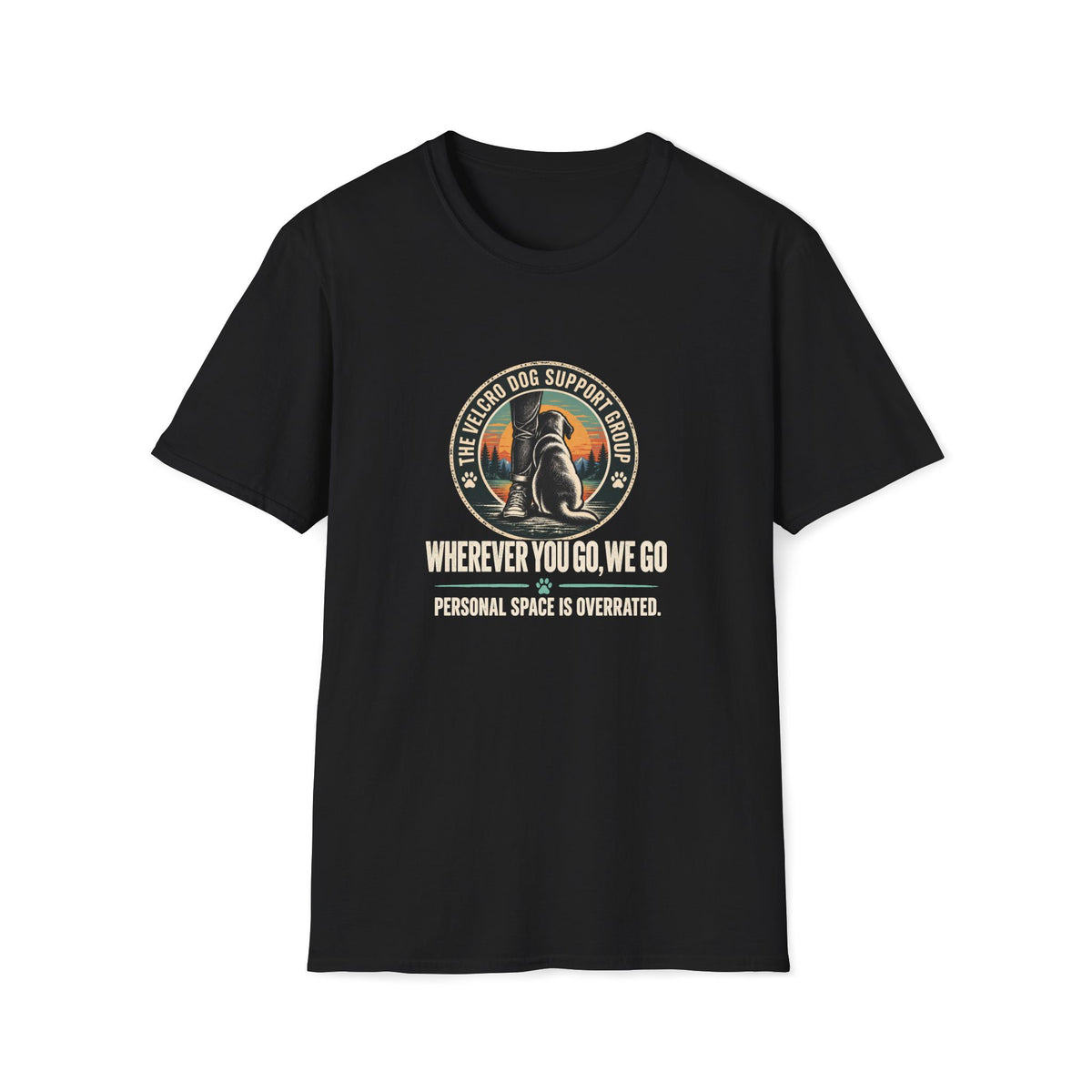 Personal Space Is Overrated Shirt – Funny Velcro Dog Graphic Tee