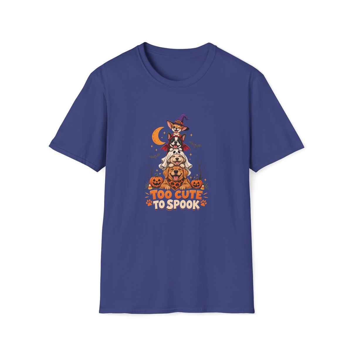Too Cute to Spook Halloween Dog T- Shirt– Funny Halloween Graphic Tee