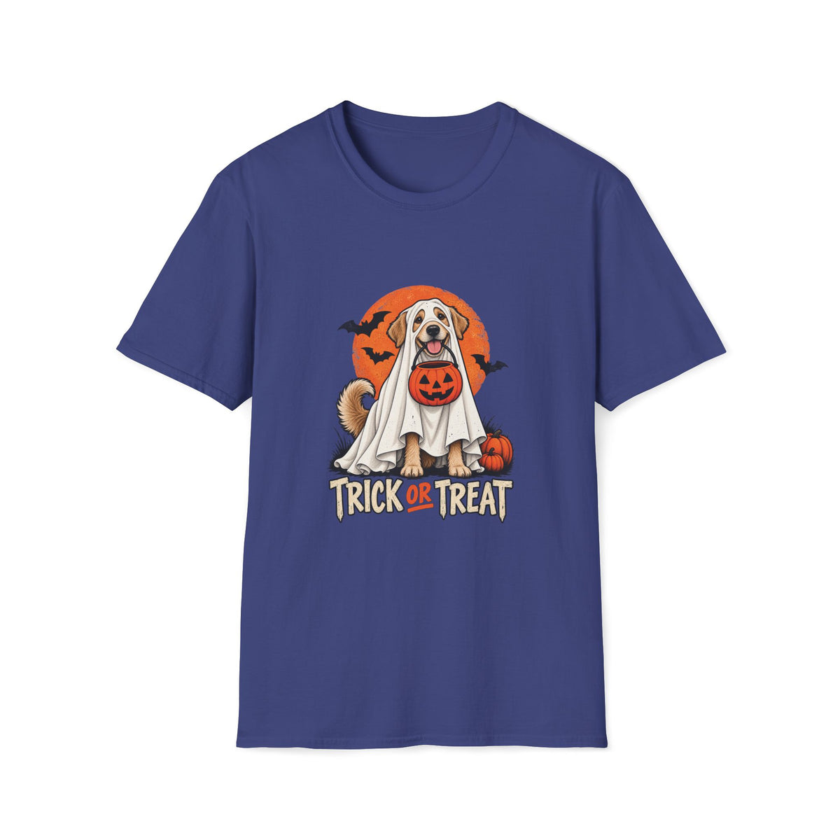 Ghost Dog Trick or Treat Halloween Shirt    – Cute Ghost Dog Graphic Tee