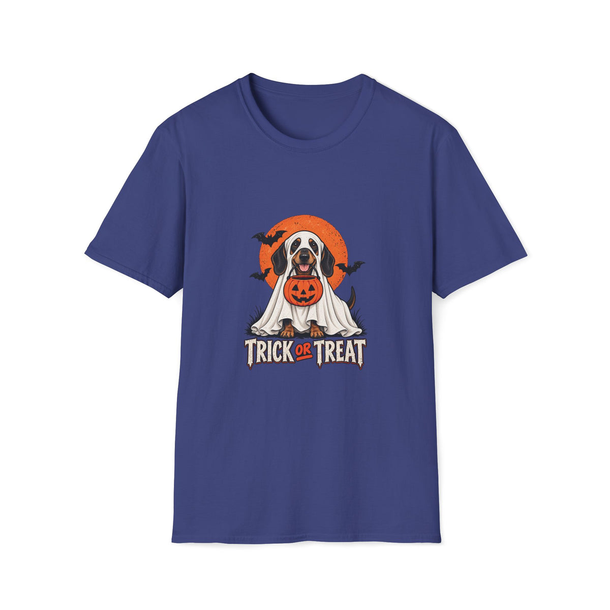 Trick or Treat Ghost Dog Halloween Shirt  – Cute Ghost Dog Graphic Tee