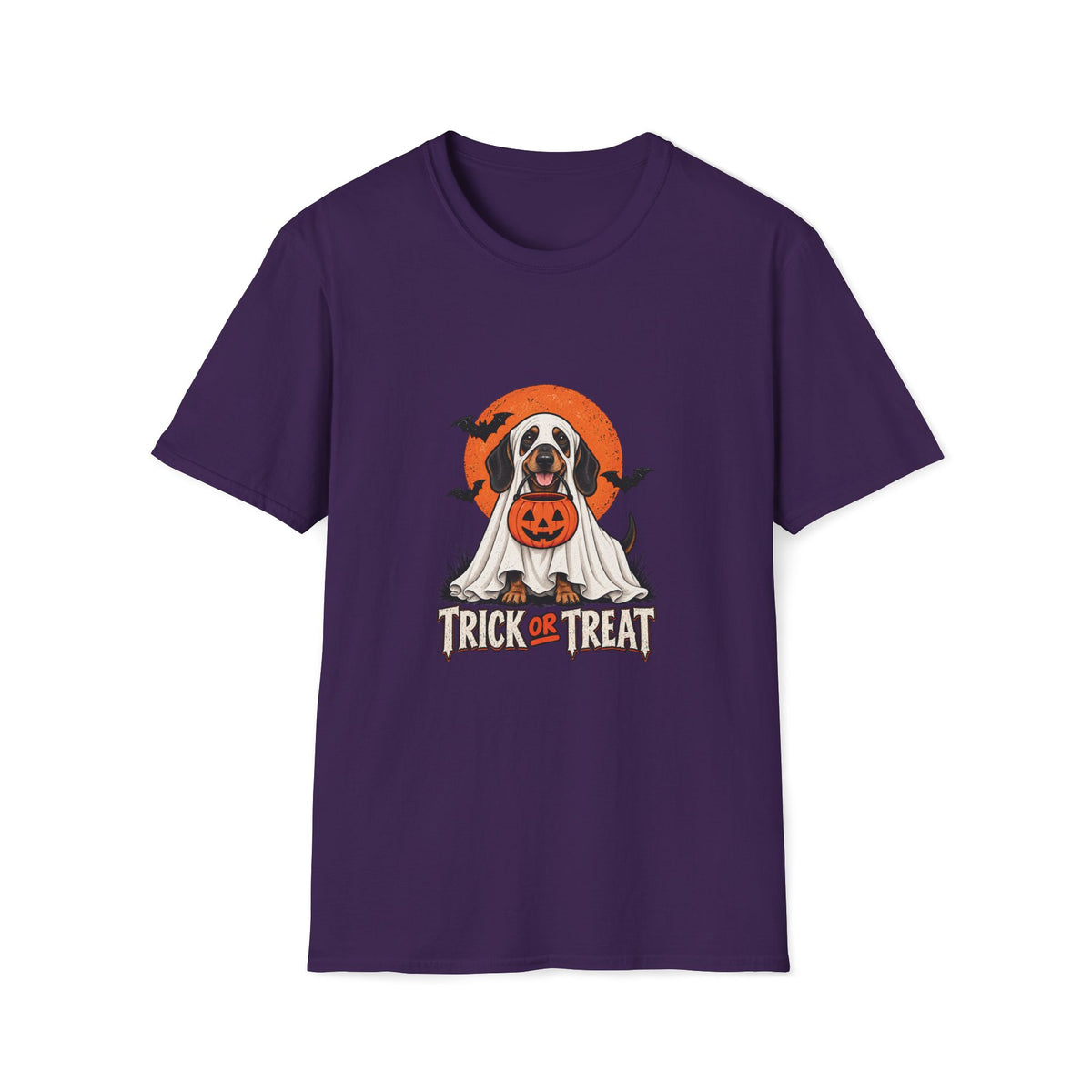 Trick or Treat Ghost Dog Halloween Shirt  – Cute Ghost Dog Graphic Tee