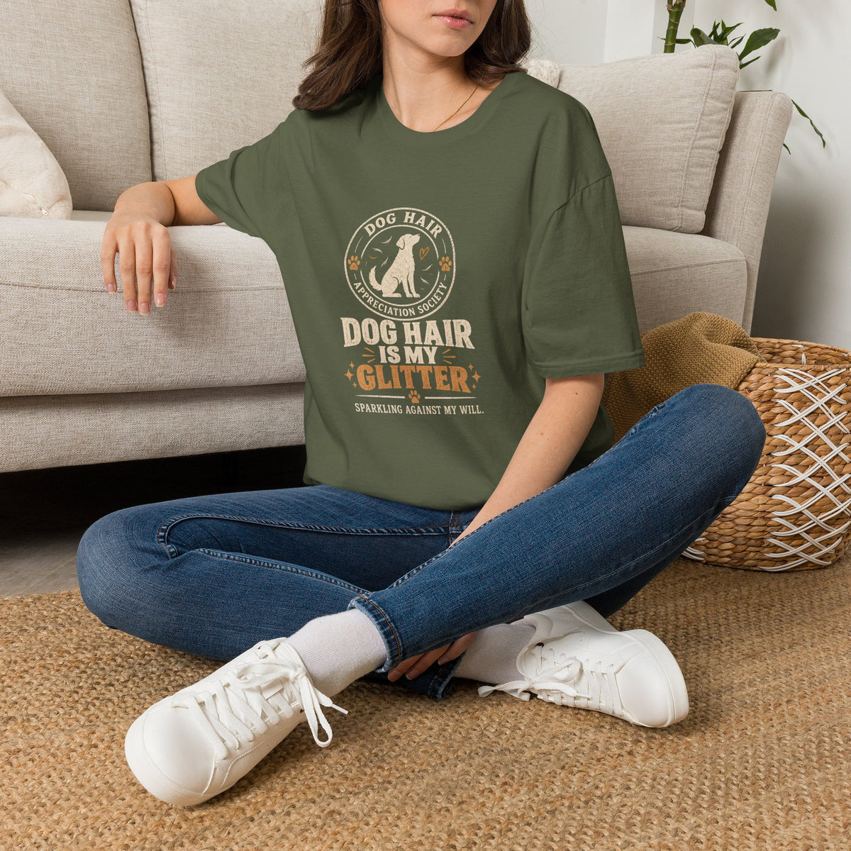 Dog Hair Is My Glitter Shirt – Funny Dog Lover Graphic Tee