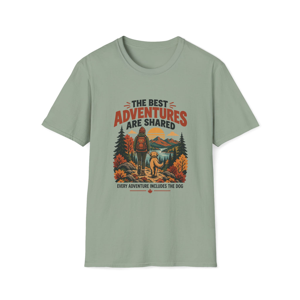 Every Adventure Includes the Dog T Shirt – Hiking & Outdoor Dog Lover Graphic Tee