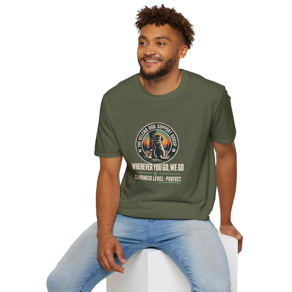 Clinginess Level: Perfect Shirt – Funny Velcro Dog Lover Graphic Tee