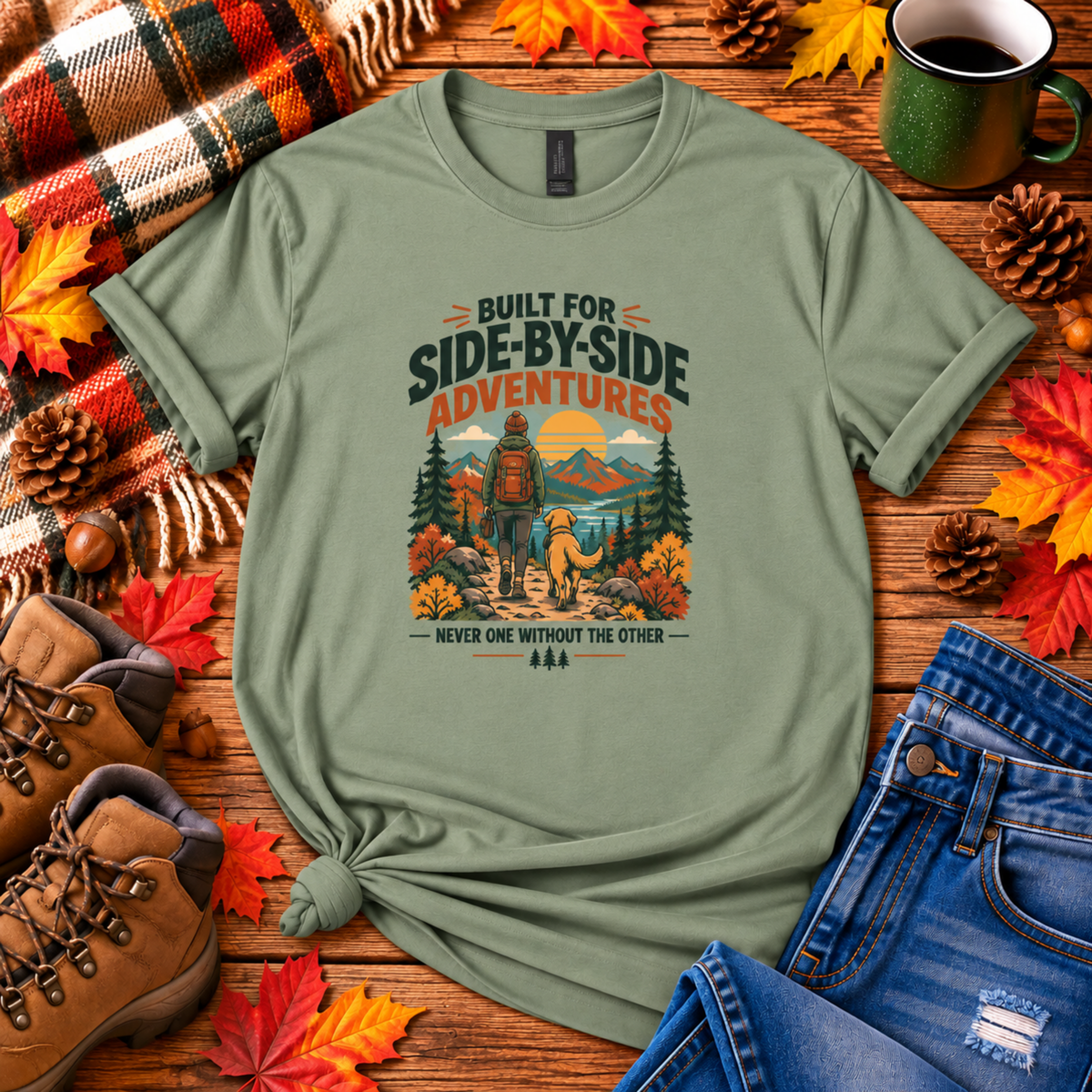 Build for Side- by Side Adventures– Hiking & Outdoor Dog Lover Graphic Tee