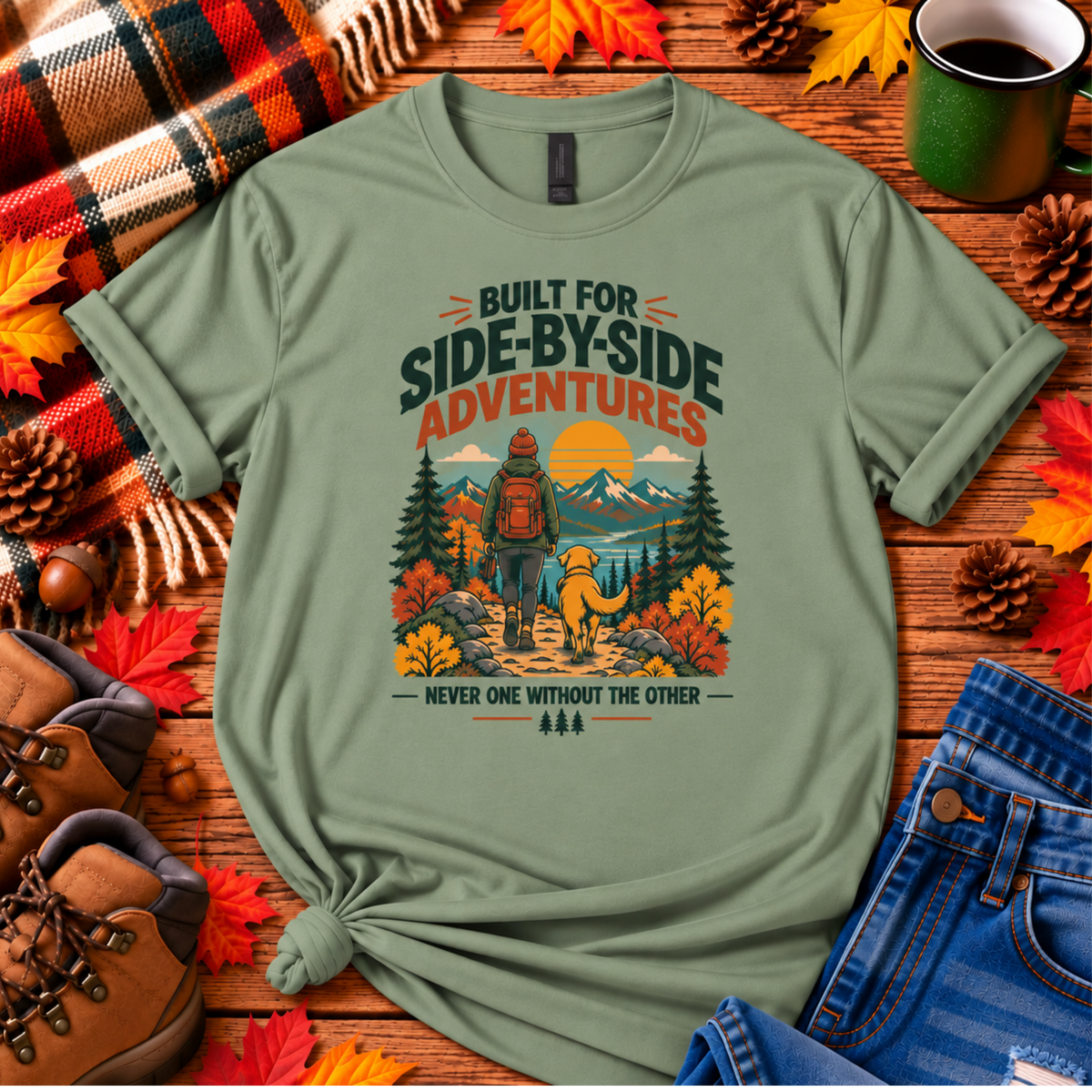 Build for Side- by Side Adventures– Hiking & Outdoor Dog Lover Graphic Tee