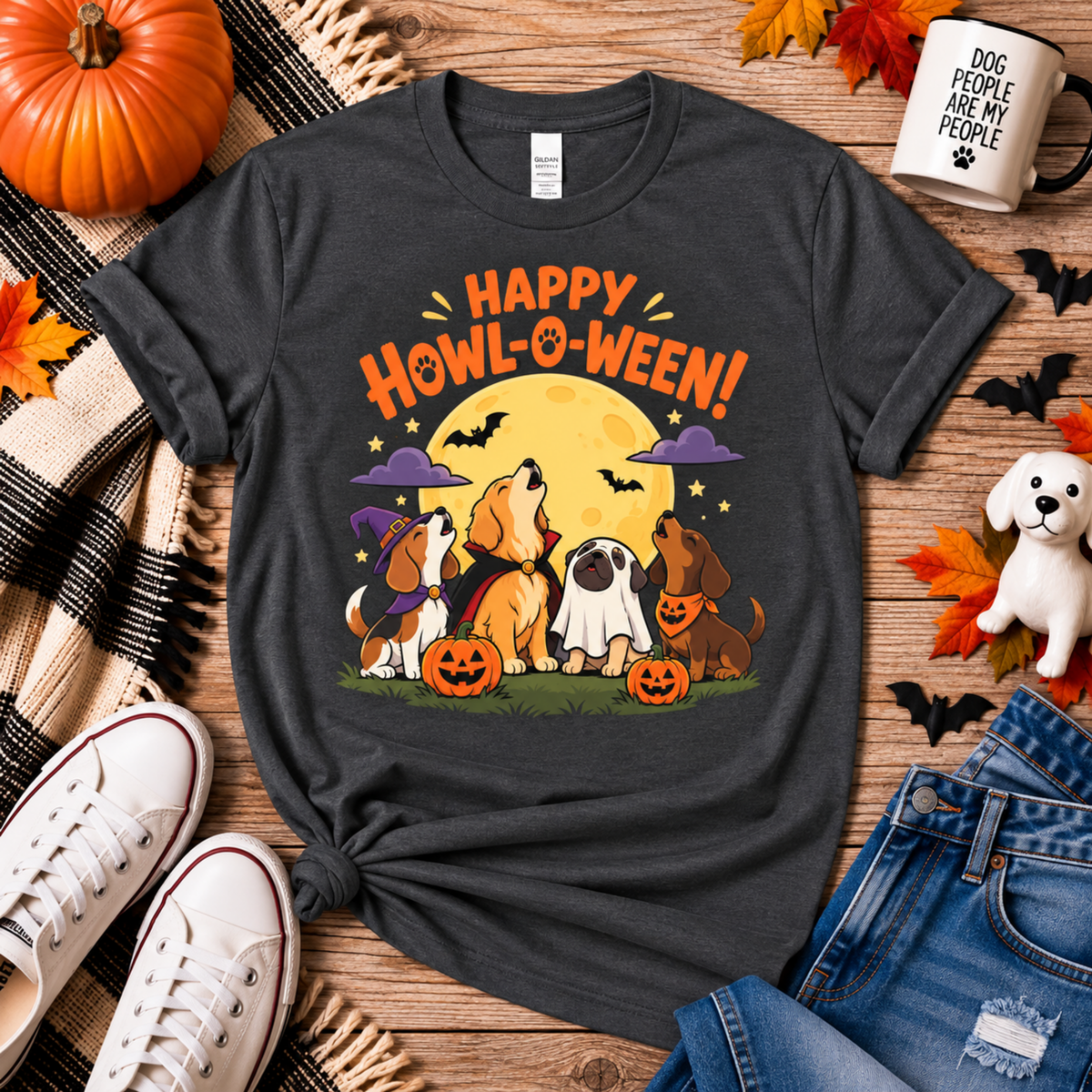 Happy Howl-O-Ween Dog Shirt – Funny Halloween Graphic Tee